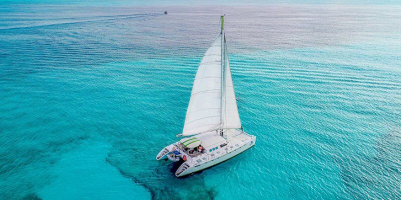 Catamaran top view